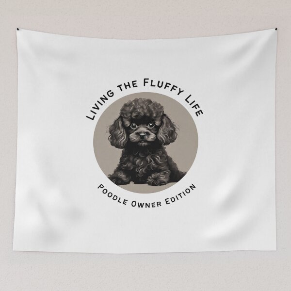 Item preview, Living the fuffy life black toy poodle mom lover vintage  designed and sold by SoulfulT.