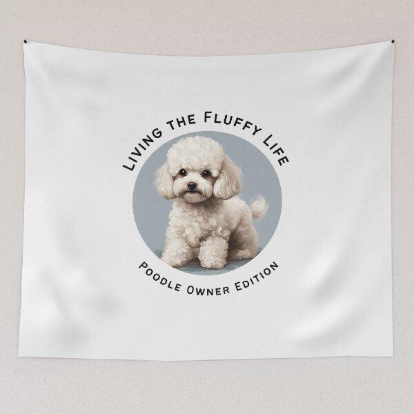 Item preview, Living the fuffy life white toy poodle owner mom lover vintage  designed and sold by SoulfulT.