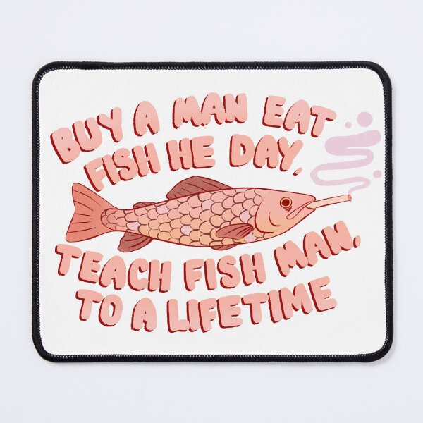 Item preview, Buy a man eat fish he day designed and sold by Spicyshibabutt.
