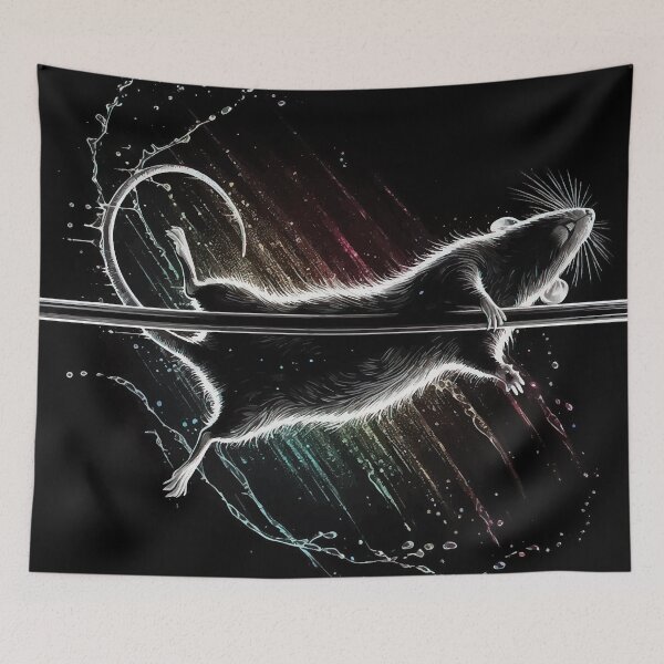 Item preview, Monochromatic Rat Pole Dancing Rainbow Colors designed and sold by TomFrontierArt.