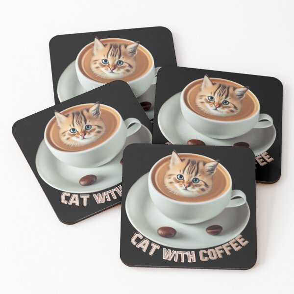 Item preview, Cappuccino Cat Cute With Coffee Meme Funny Latte With Cat Meme Funny Gifts for Coffee Lovers and for Cat Lover designed and sold by MatthewViews.