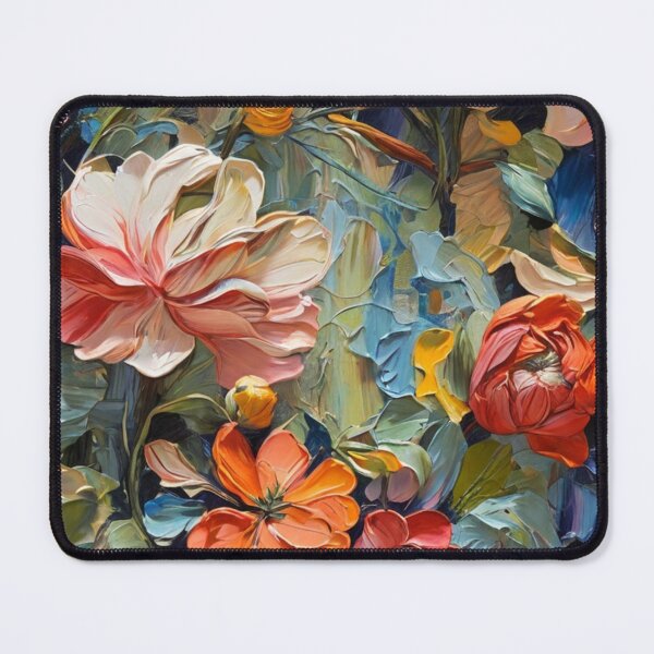 Item preview, Colorful Textured Flowers and Thick Layers Paint designed and sold by redask2me.