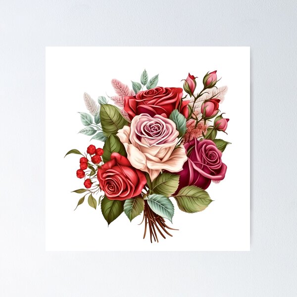 Item preview, flores romanticas designed and sold by Cosmicmess.
