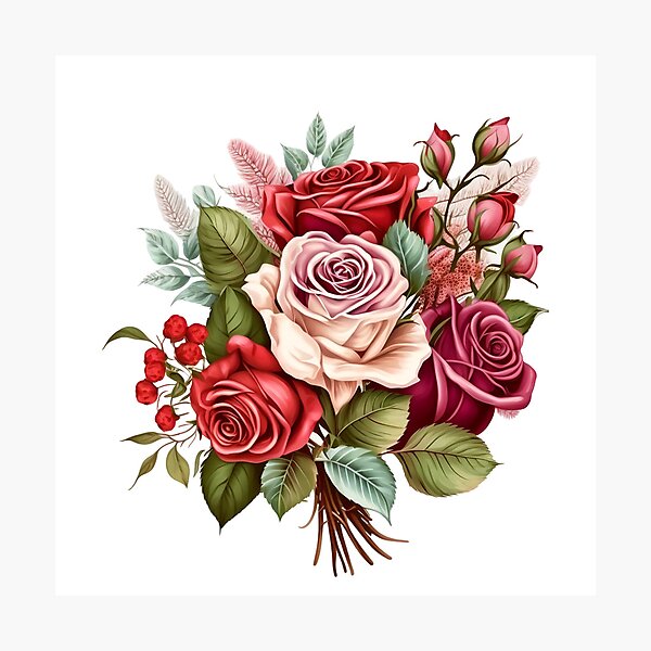 Item preview, Romantic flowers designed and sold by Cosmicmess.