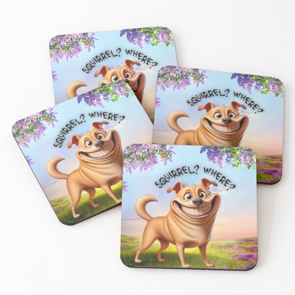 Item preview, Squirrel Surprise Whimsical Dog Design designed and sold by gleefulme.