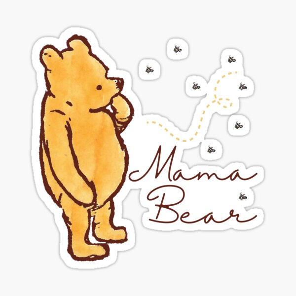 Item preview, Classic Winnie the Pooh Mama Bear with Bees designed and sold by thankluckystars.