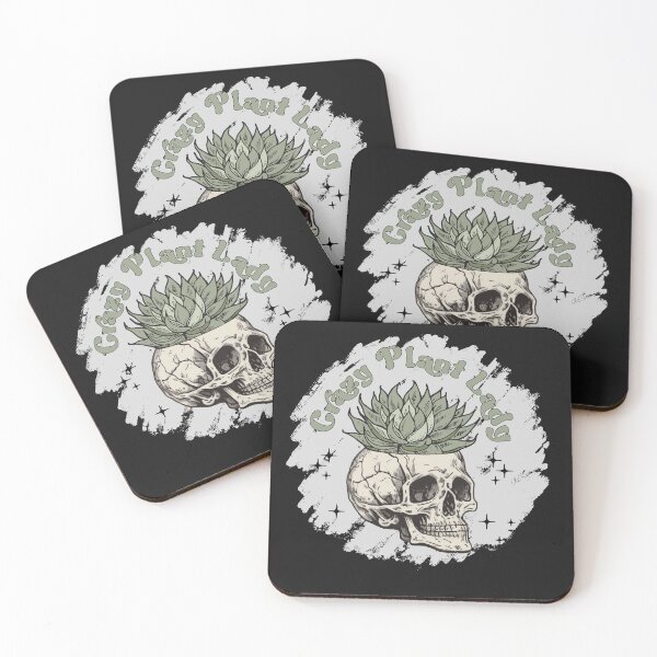 Item preview, Crazy Plant Lady Skull and Aloe designed and sold by AlienOccupation.