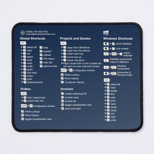 Item preview, Mouse Pad Oasis and Windows Keyboard Shortcuts designed and sold by arkantero.