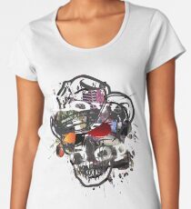 Skulls Love Is Dope Graphic Print Swag Women's Premium T-Shirt