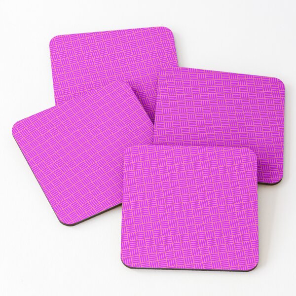 Item preview, Purple Quad Stripe Lines Red Cubes BiColor Tiles designed and sold by Alchemy-A-La-G.