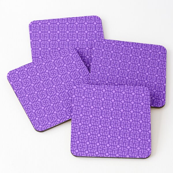 Item preview, Blue Square Abstract Art Purple Rectangle BiColor Tiles designed and sold by Alchemy-A-La-G.