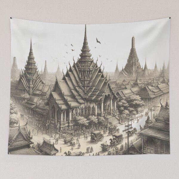 Item preview, Ancient Thai Sketch Art 04 designed and sold by I-HERE.