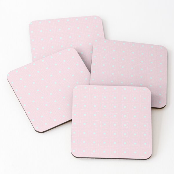 Item preview, Teal Square Abstract Art Pink Rectangle BiColor Tiles designed and sold by Alchemy-A-La-G.