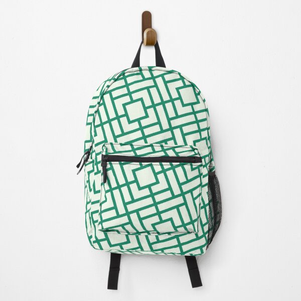 Item preview, White Square Abstract Art Green Rectangle BiColor Tiles designed and sold by Alchemy-A-La-G.