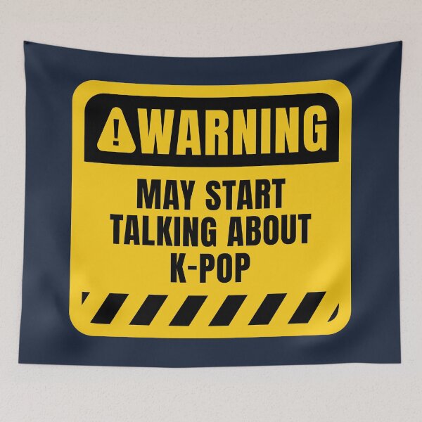 Item preview, K-Pop Yellow Warning Sign designed and sold by MaryAller.