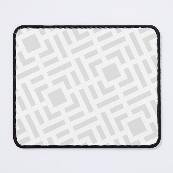 Item preview, White Square Abstract Art Grey Rectangle BiColor Tiles designed and sold by Alchemy-A-La-G.