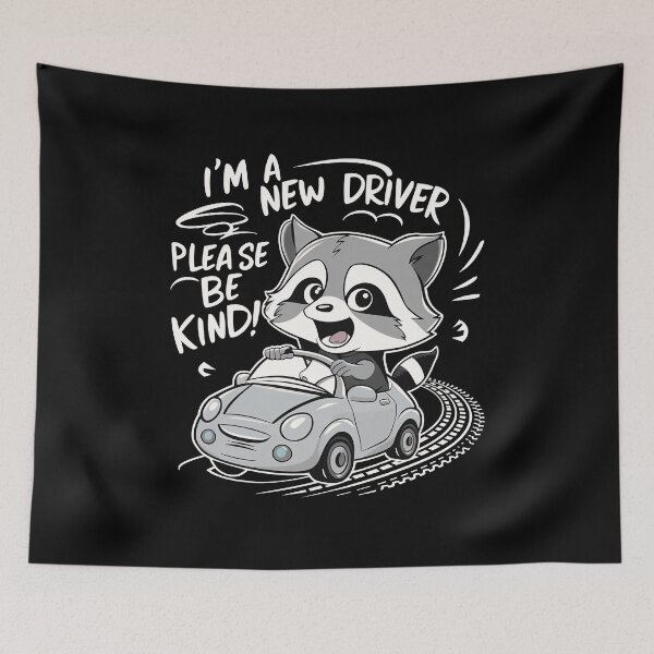 Item preview, Rookie Raccoon Driver designed and sold by SharpPenguin.