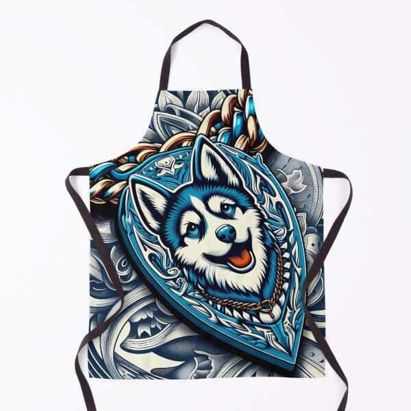Item preview, Intricately Designed Husky Pendant Attached to a Thick Braided Chain designed and sold by aminz4.