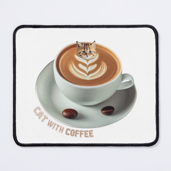 Item preview, Cute Cat With Coffee Meme Funny Latte With Cat Meme Funny Gifts for Coffee Lover and for Cat Lover designed and sold by MatthewViews.