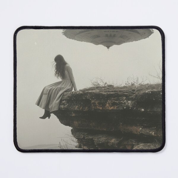 Item preview, Close Encounter: Ethereal UFO Cliffside Art Print designed and sold by LocalsOnly74.