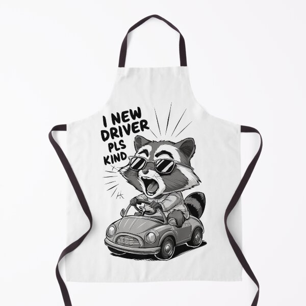 Item preview, Novice Driver Raccoon designed and sold by SharpPenguin.
