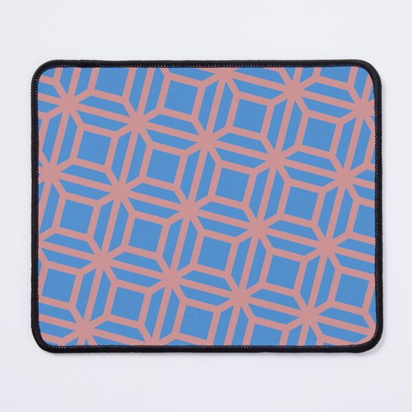 Item preview, Pink Square Abstract Art Blue Rectangle BiColor Tiles designed and sold by Alchemy-A-La-G.