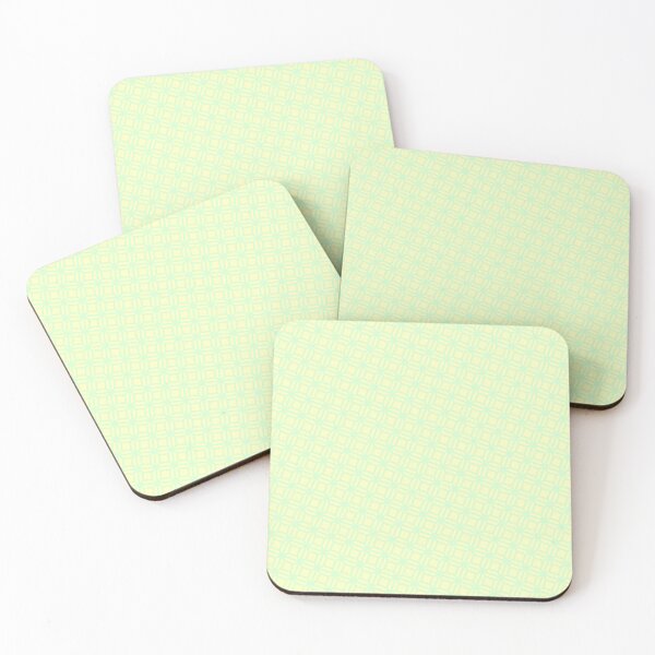 Item preview, Green Square Abstract Art Yellow Rectangle BiColor Tiles designed and sold by Alchemy-A-La-G.