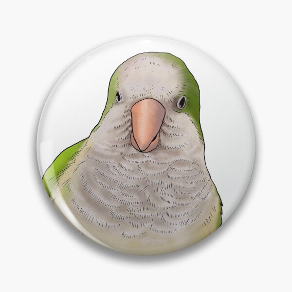 Item preview, Green Watercolour Quaker Parrot designed and sold by LittleBeaksArt.