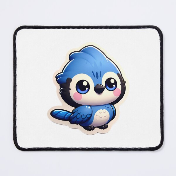 Item preview, Kawaii blue jay bird designed and sold by Cloudlilyart.