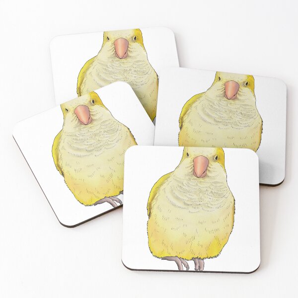 Item preview, Yellow Watercolour Quaker Parrot designed and sold by LittleBeaksArt.