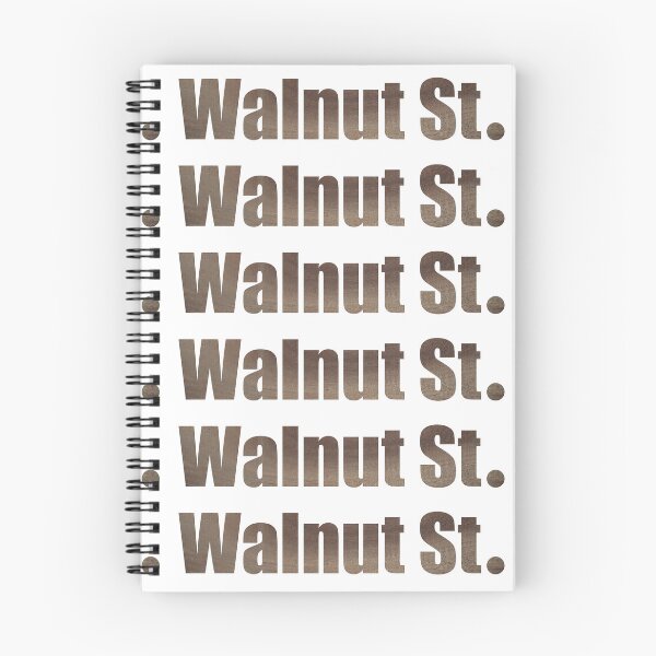 Item preview, Walnut Street Street Name with authentic wood background designed and sold by TheMugDirectory.