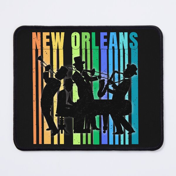 Item preview, Colorful Distressed New Orleans Jazz Ensemble designed and sold by AlienOccupation.