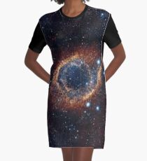 helix,nebula,hubble,telescope,space,astrology,nasa,astronomy Graphic T-Shirt Dress