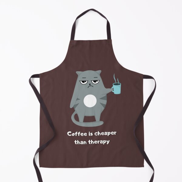 Item preview, Coping Cat:  Coffee Is Cheaper Than Therapy designed and sold by WhatMakesMeSmi.