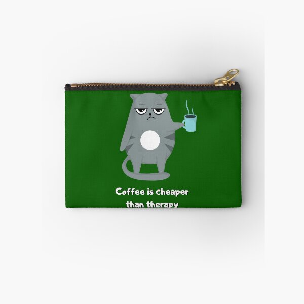 Item preview, Coping Cat:  Coffee Is Cheaper Than Therapy designed and sold by WhatMakesMeSmi.