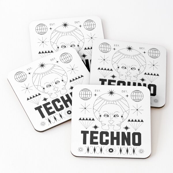 Item preview, TECHNO  - Face The Tech (Black)  designed and sold by Discothreadz.