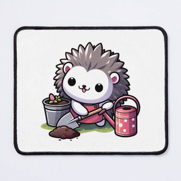 Artikelvorschau, Kawaii Stachelschwein Gartenarbeit entworfen und verkauft von Cloudlilyart.
