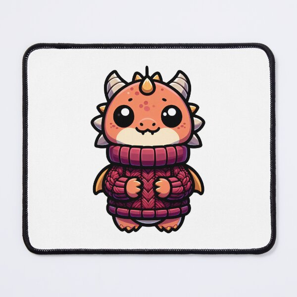Item preview, Kawaii dragon wearing turtleneck designed and sold by Cloudlilyart.
