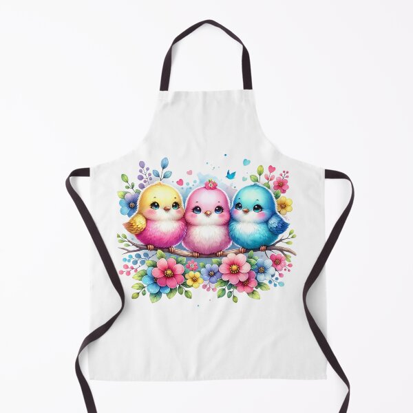 Item preview, Watercolor Birds and Spring Flowers in Pastel Colors designed and sold by CraftyAnimal.