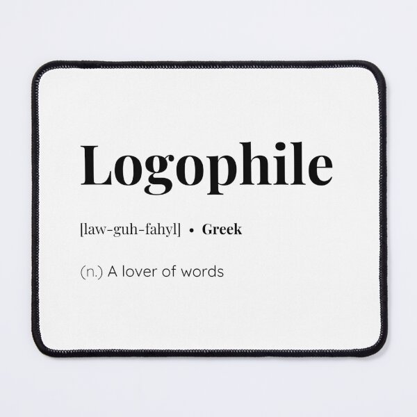 Item preview, Logophile designed and sold by SimplyMots.