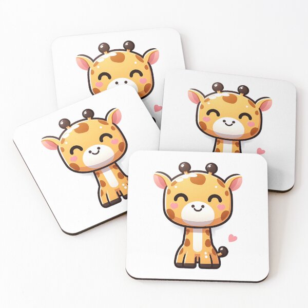 Item preview, Kawaii giraffee smiling designed and sold by Cloudlilyart.