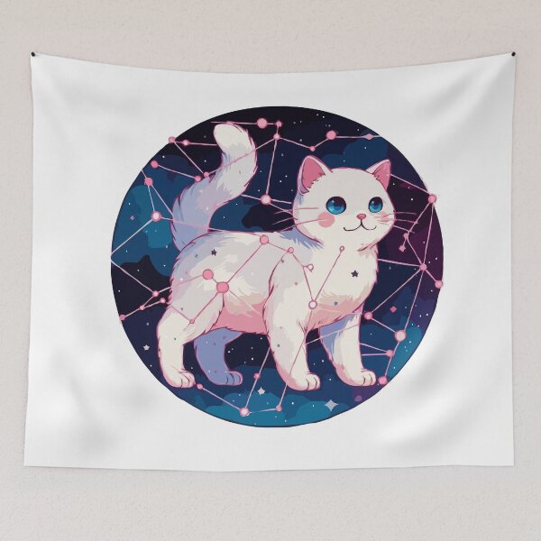 Item preview, The Cat Constellation Tapestry designed and sold by ArteeInnovation.