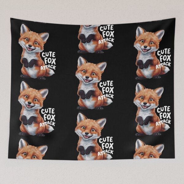 Item preview, Cute Fox Attack designed and sold by PlanetMarker.