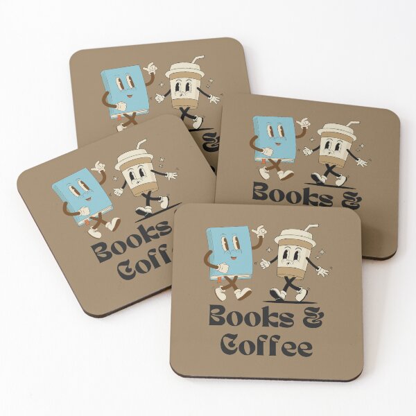 Item preview, Books And Coffee Bookish Aesthetic Retro Book Lovers designed and sold by BookishSerena.