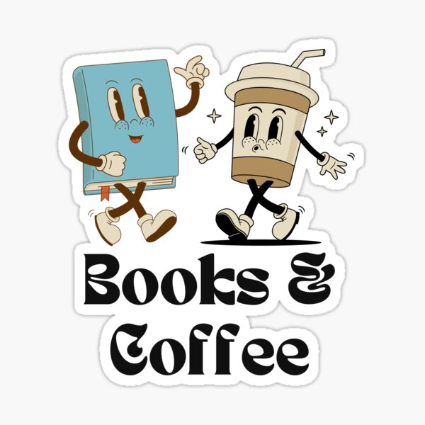Item preview, Books And Coffee Bookish Aesthetic Retro Book Lovers designed and sold by BookishSerena.