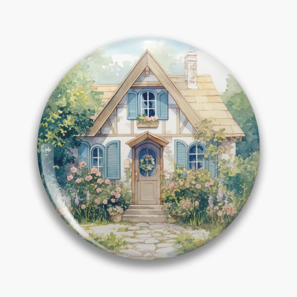 Item preview, Sunny Watercolor Cottage designed and sold by trilliumthrills.