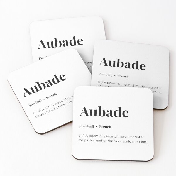Item preview, Aubade French word meaning designed and sold by SimplyMots.