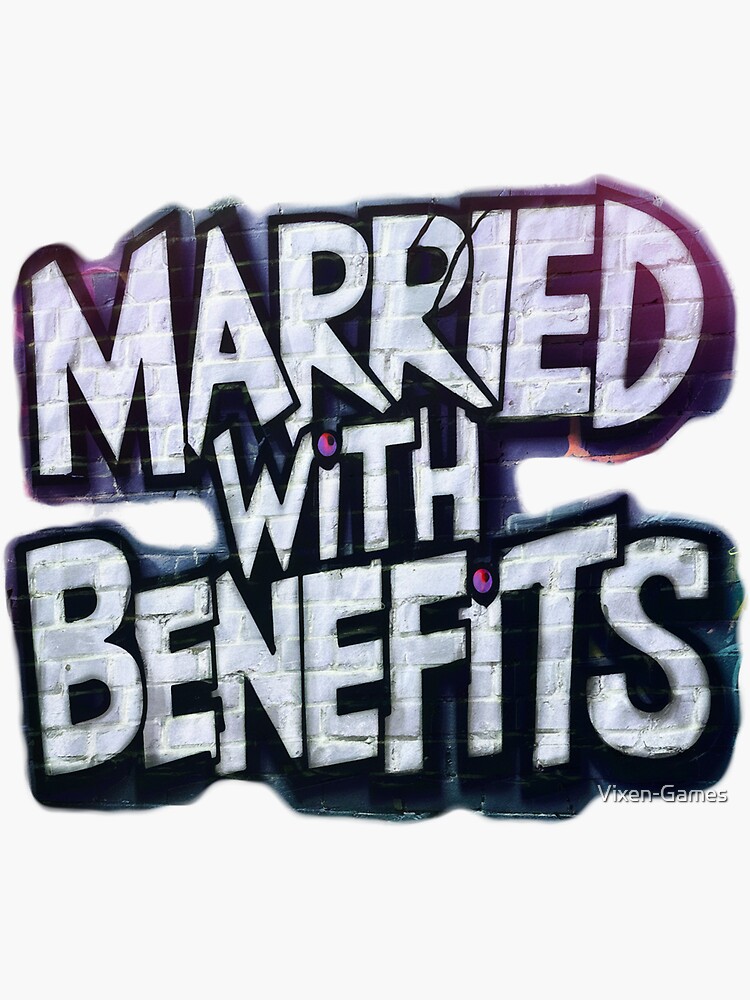 Thumbnail 3 of 3, Sticker, Married With Benefits Graffiti designed and sold by Vixen-Games.