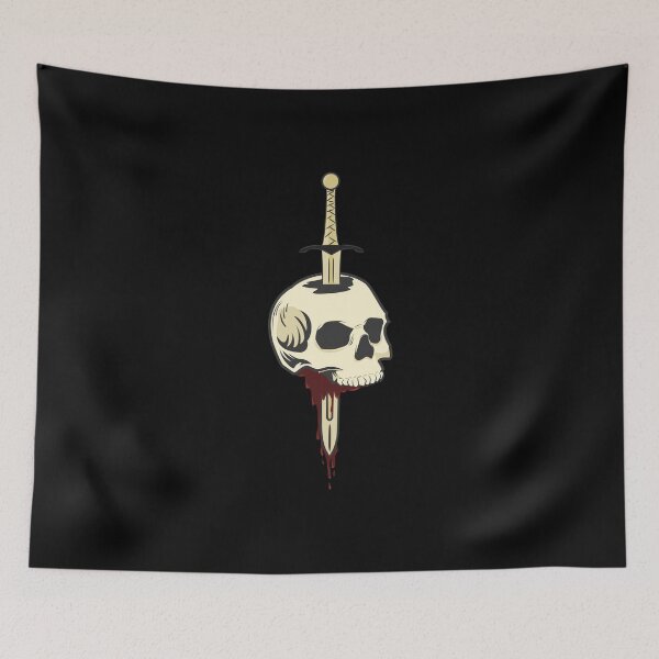 Item preview, Knife Through bleeding Skull designed and sold by Khial.