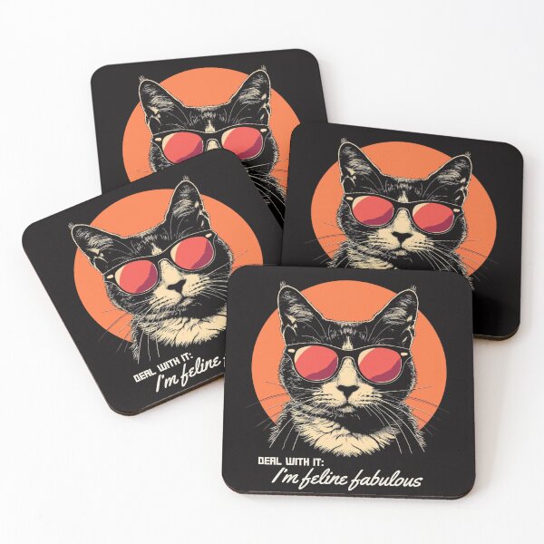 Item preview, Deal with It Feline Fabulous Cat designed and sold by K-ART-STUDIO.